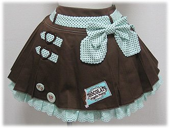 angelic pretty melty chocolate emblem skirt