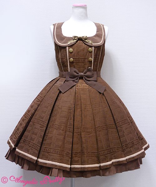 angelic pretty melty ribbon chocolate collar jsk