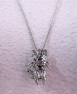 mint neko mike necklace - silver