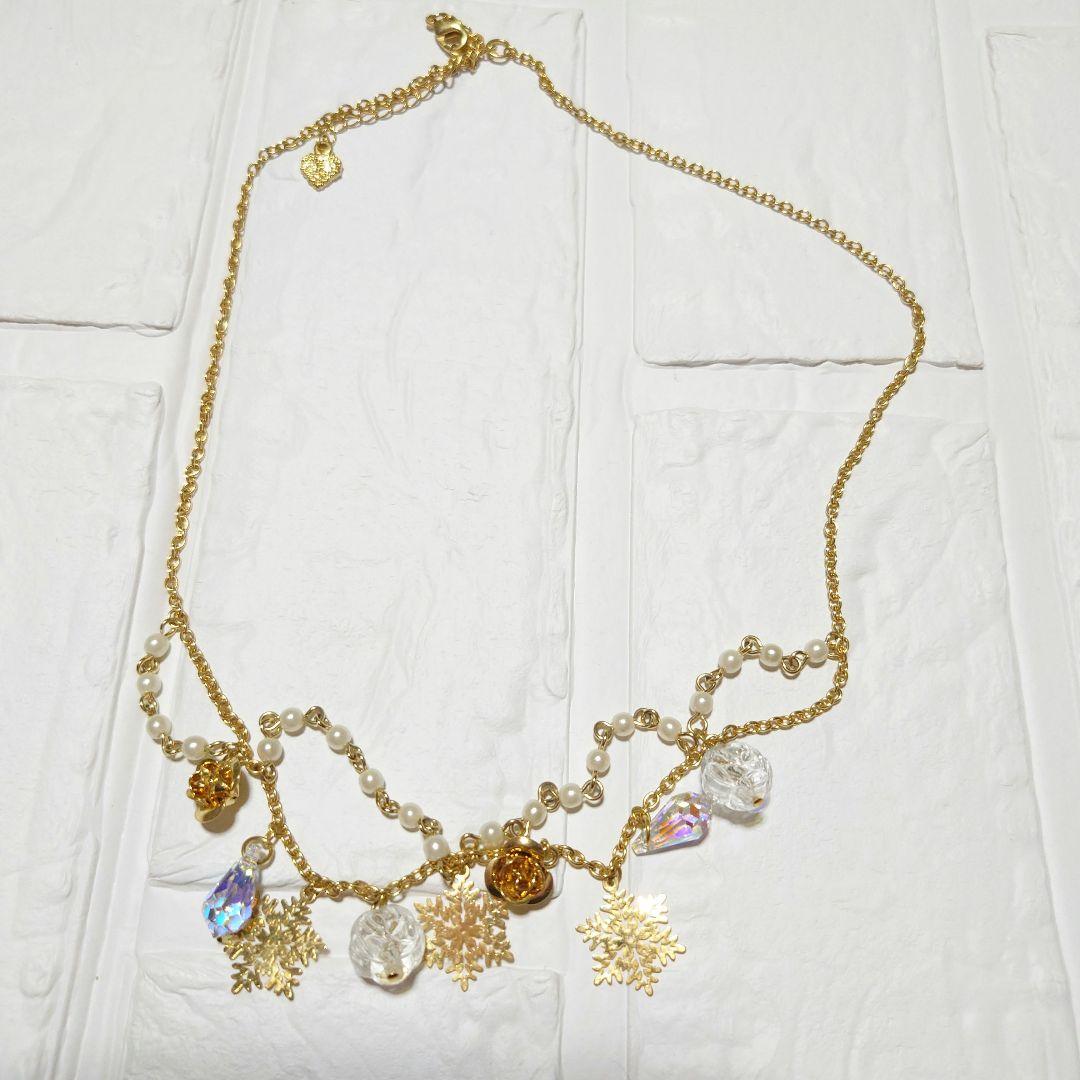 btssb snowflake necklace - gold - 2012