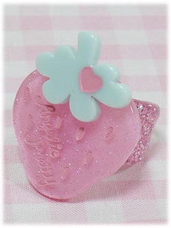 angelic pretty strawberry chan ring - pink - 2009