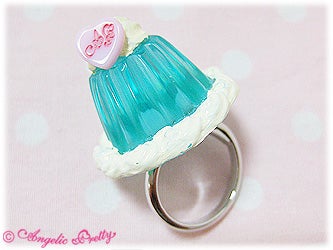 angelic pretty jewelry whip jelly ring - mint - 2010