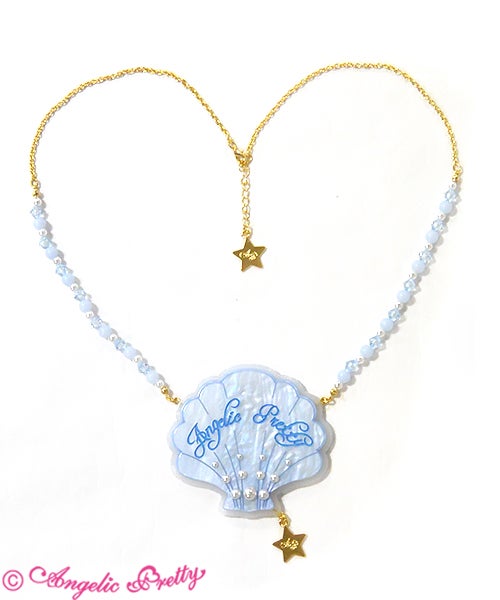 angelic pretty dream shell necklace - sax - 2015