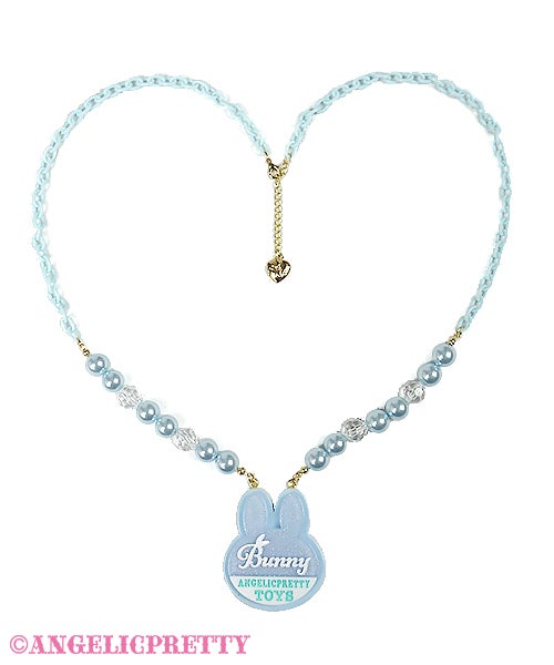 angelic pretty bunny tag necklace - sax - 2021