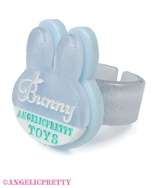 angelic pretty bunny tag ring - sax - 2021