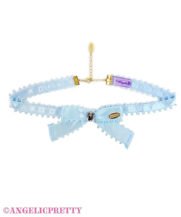 angelic pretty jewelry ribbon choker - sax - 2023