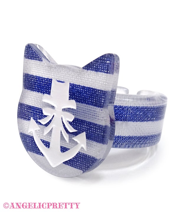 angelic pretty sailor marine kitten ring - sax - 2022