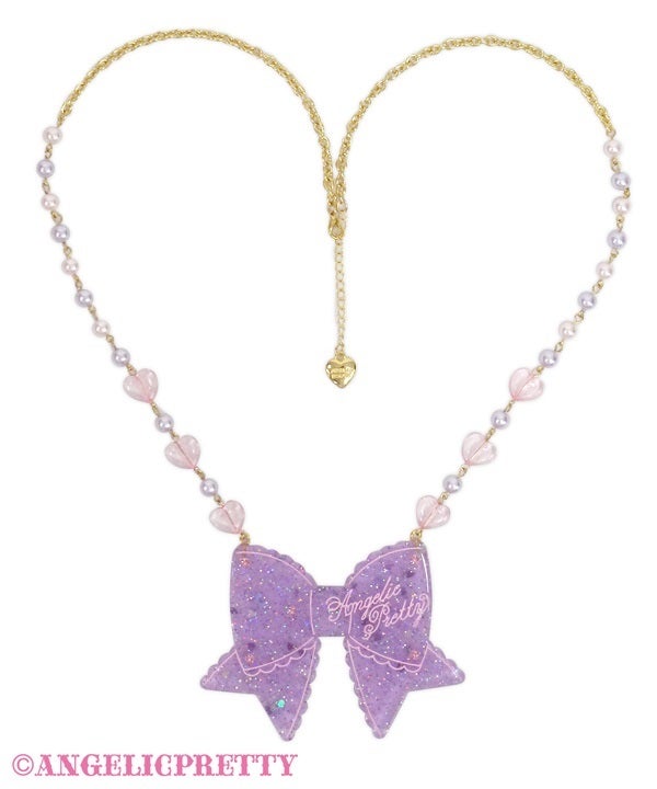 angelic pretty bunny icon necklace - sax - 2022