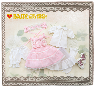 btssb × volks shirring baby doll jumper skirt coord dress set - pink - 2016