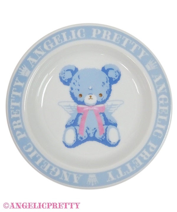 angelic pretty milky bear plate - sax - 2023