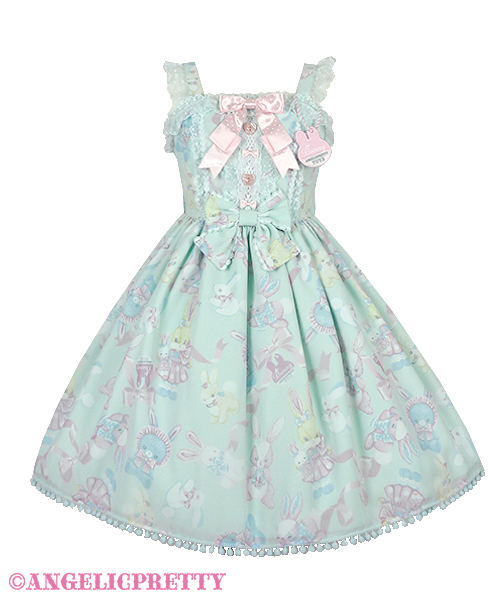 btssb gingham rose ribbon skirt - mint - 2007