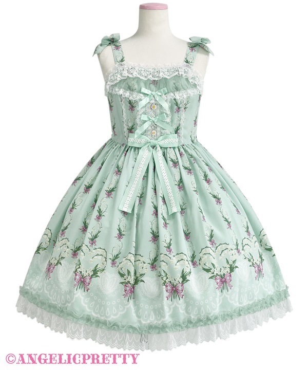 angelic pretty suzuran bouquet jsk - mint - 2024