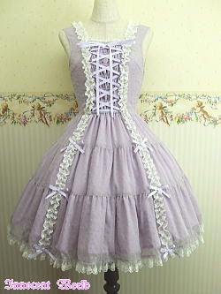 innocent world floral flocked jsk - lavender - 2007