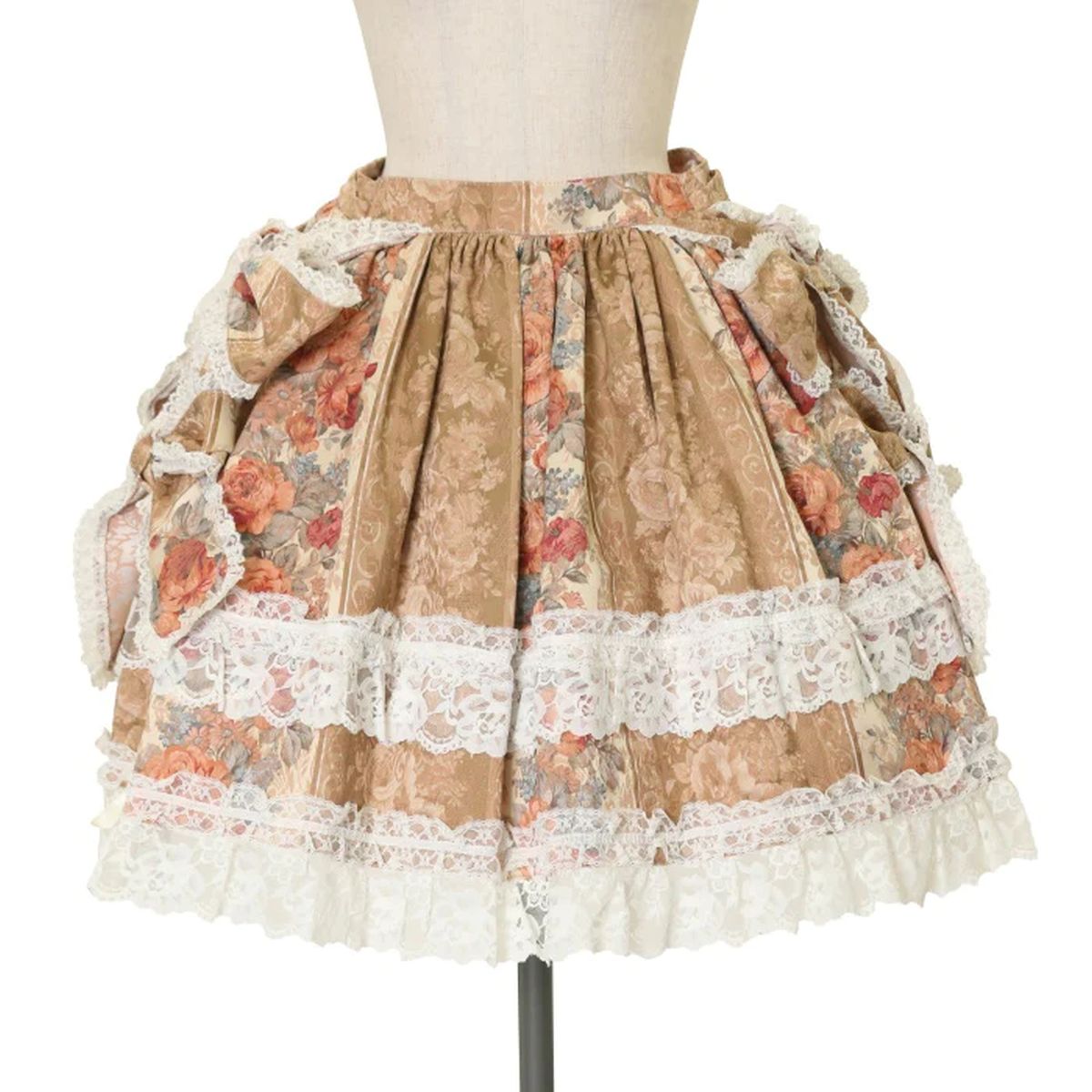 metamorphose jacquard skirt - beige - 2000