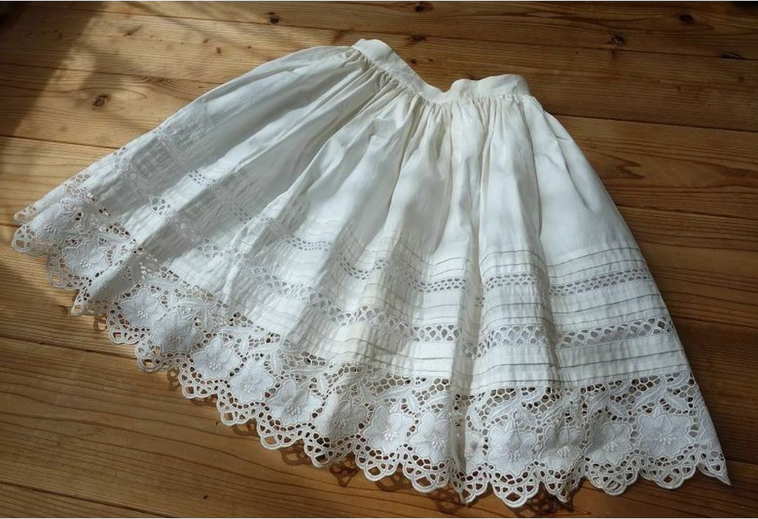 metamorphose frill shirring skirt (flower print) - ivory × sax - 2023