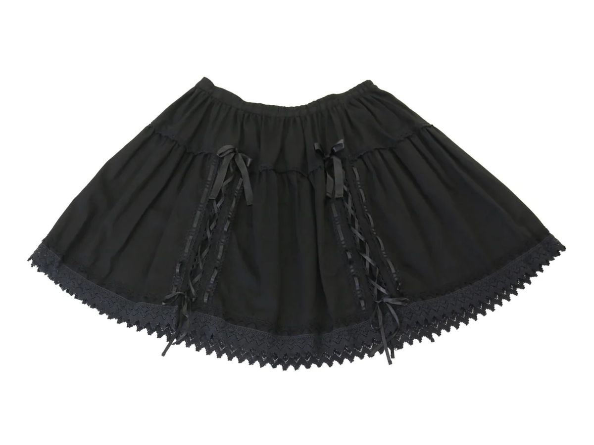 basic corset lacing skirt - black - 2003