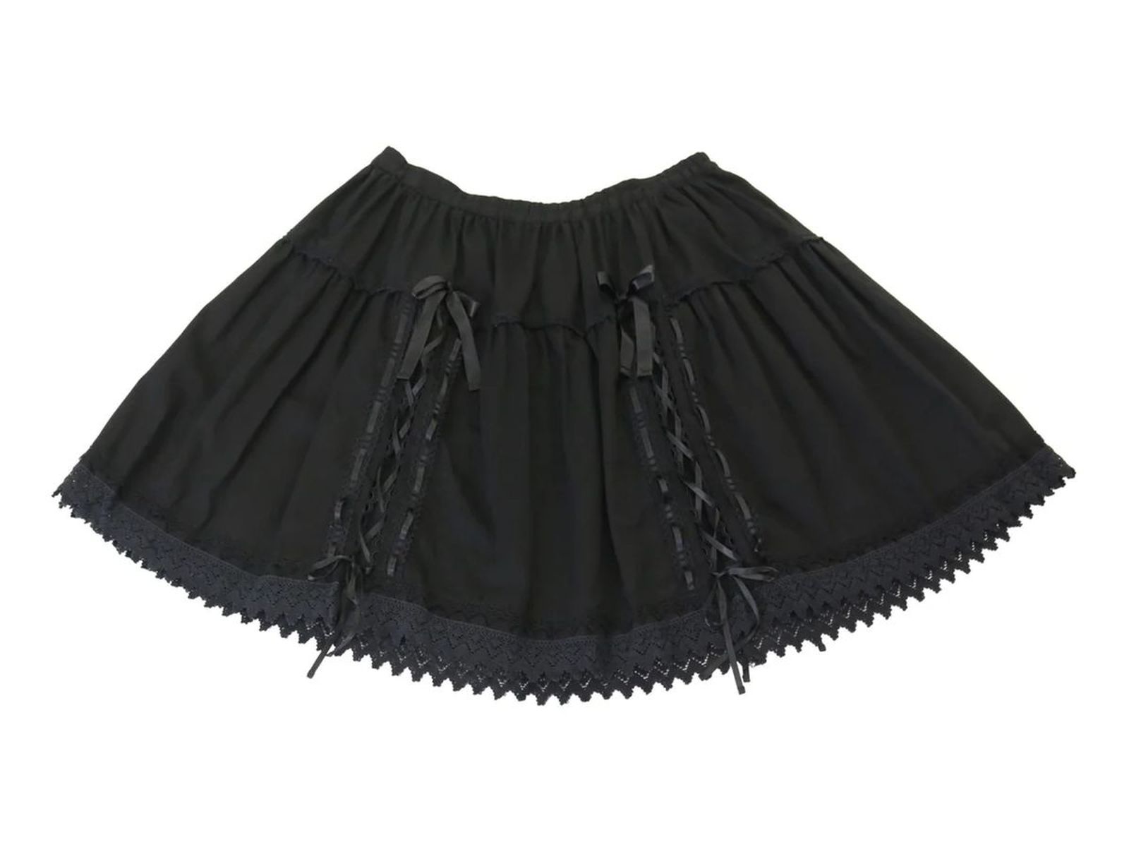 basic corset lacing skirt - black - 2003