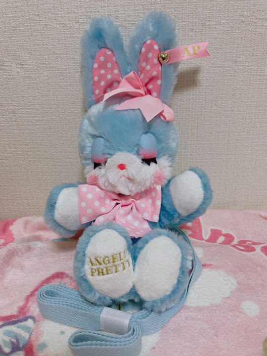 angelic pretty dreamy lyrical bunny plush pouch - sax × pink - 2020