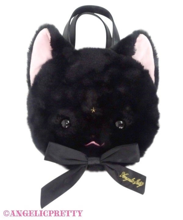 angelic pretty milk cat face 3-way bag - black - 2023