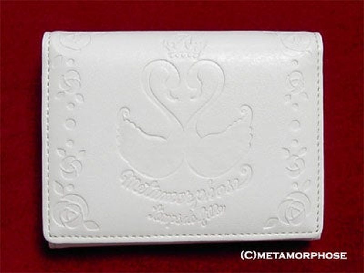 metamorphose swan stamped pass case - white - 2008