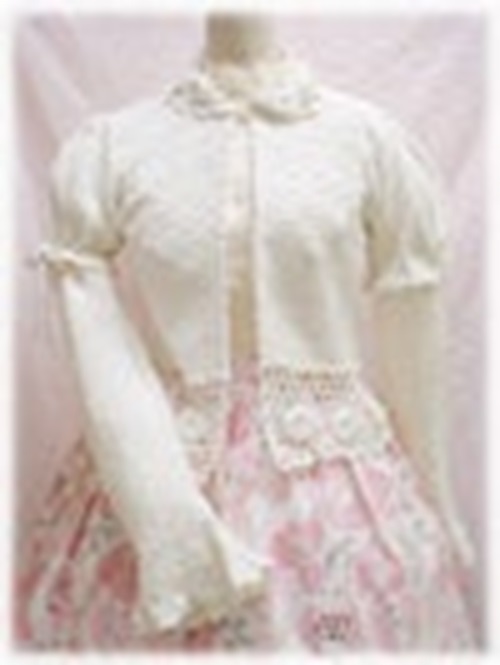 btssb bolero with flower motif - offwhite - 2005