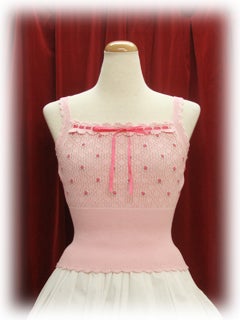 btssb petit rose knit camisole - pink - 2008